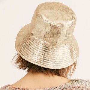Free People Accessories - Free People Tick Tock Metallic Bucket Hat Free People Accessories - Free People Tick Tock Metallic Bucket Hat